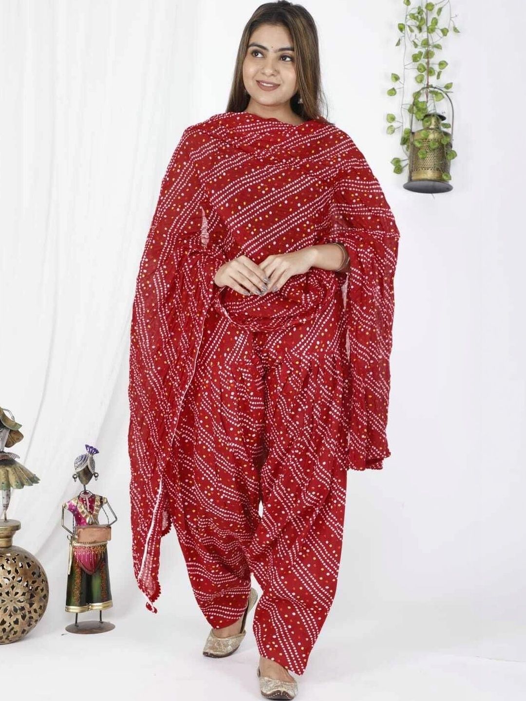 HANVIK Women Cotton Printed Patiala and Dupatta-picture-25