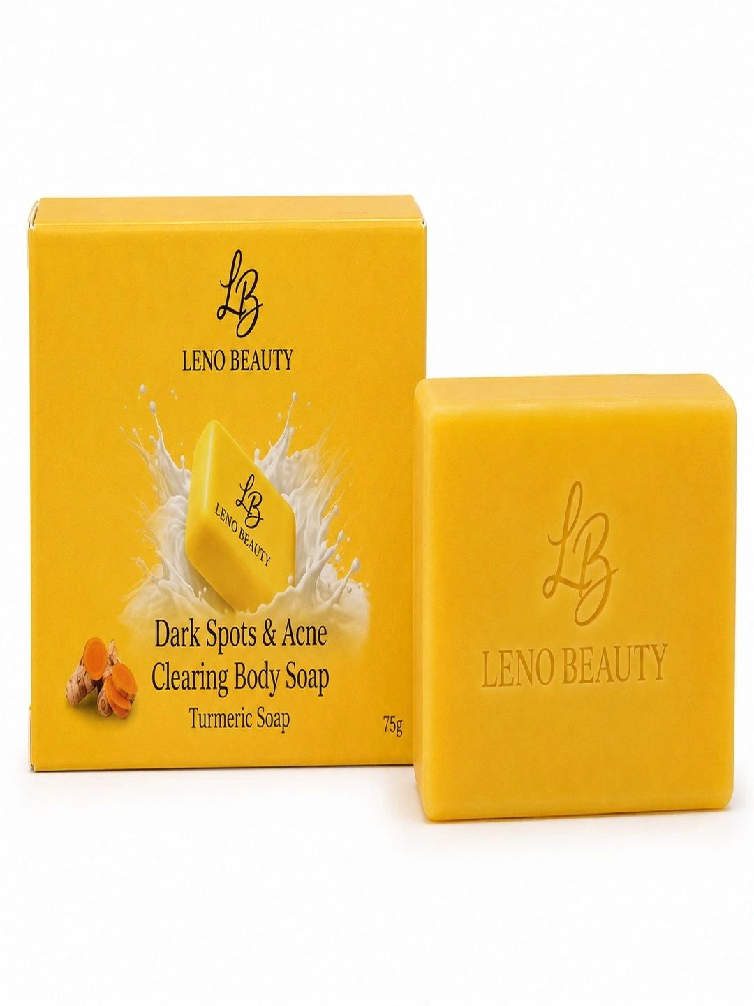 Leno Beauty Dark Spots & Acne Clearing Body Soap With Turmeric - 75 g-image-38