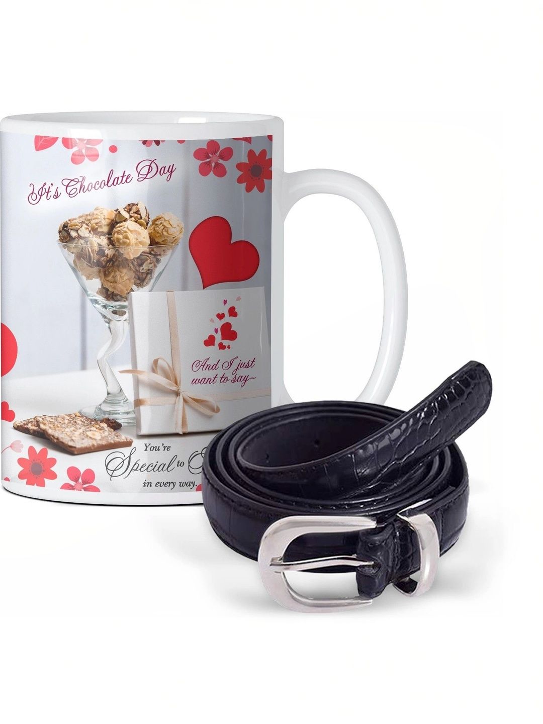 GIFT MY PASSION 2-Pcs White Chocolate Day Mug & Belt Gift Set-picture-17