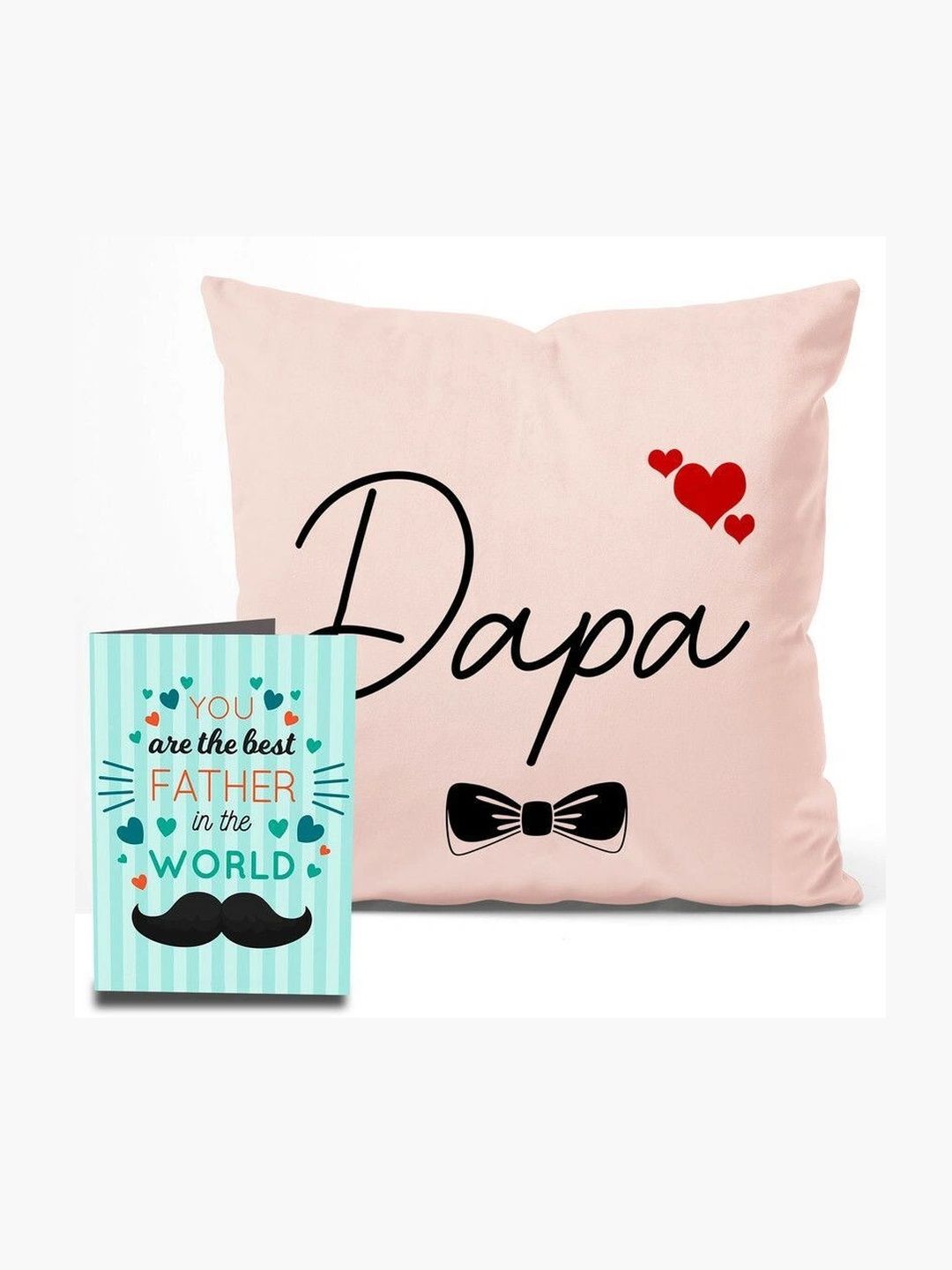 TrendoPrint Set Of 2 Printed Cushion Cover With Greeting Card Gift Set-image-34