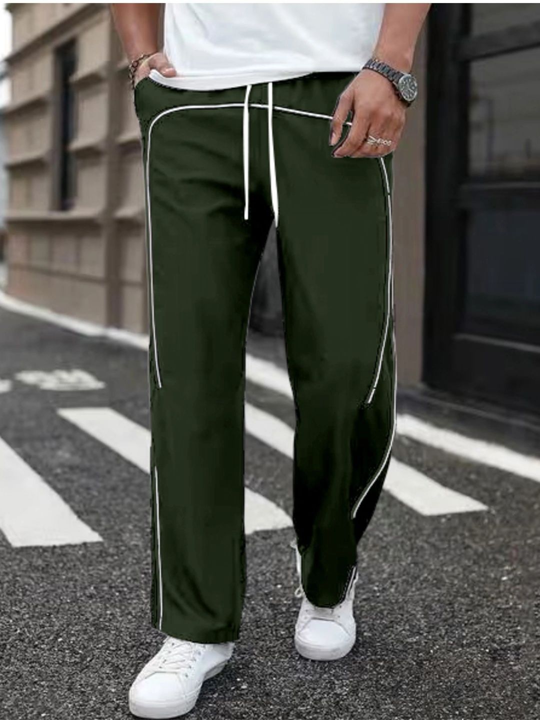 RAJOVATI Men Regular Fit Colourblocked Training Track Pants-picture-17