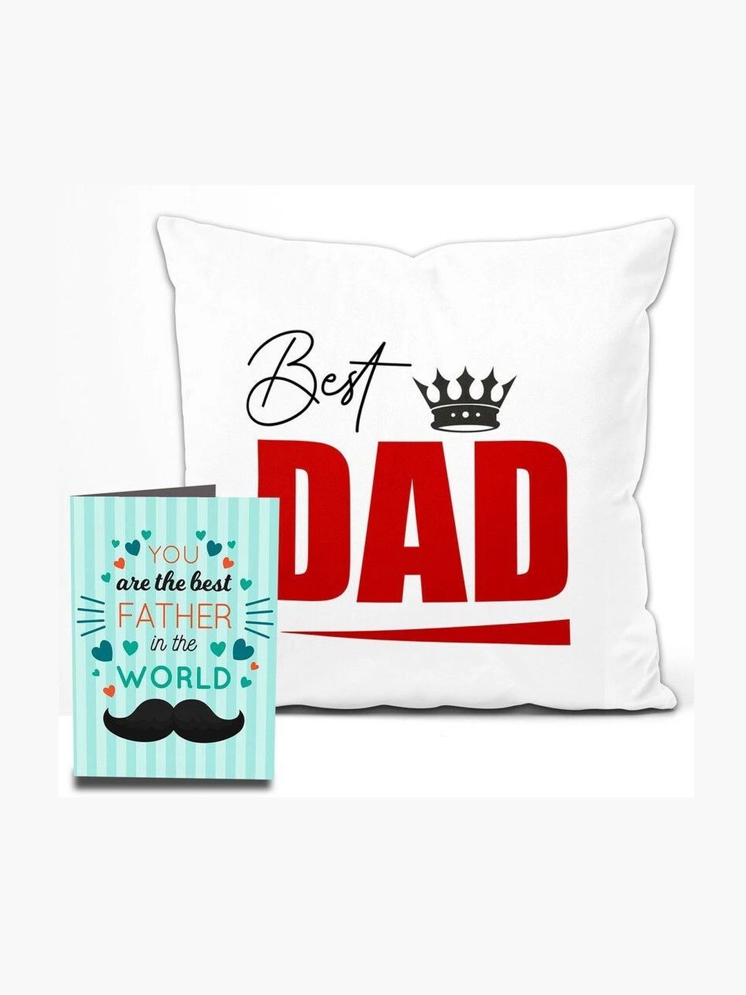 TrendoPrint Set Of 2 Printed Cushion Cover With Greeting Card Gift Set-image-49