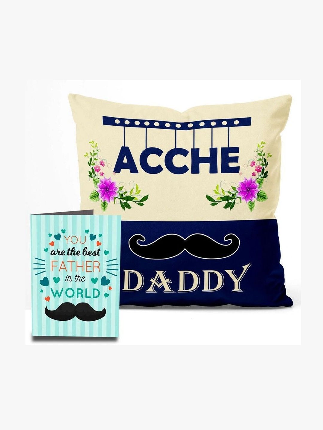 TrendoPrint Set Of 2 Printed Cushion Cover With Greeting Card Gift Set-image-16