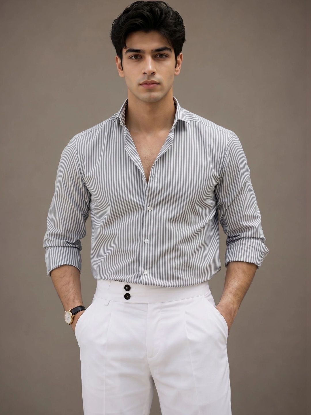 INDOPRIMO Men Standard Striped Casual Shirt-picture-42