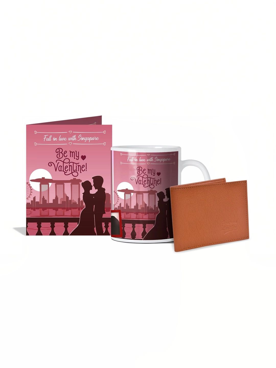 GIFT MY PASSION 3-Pcs Pink Valentines Day Greeting Card & Mug with Wallet Gift Set-image-44