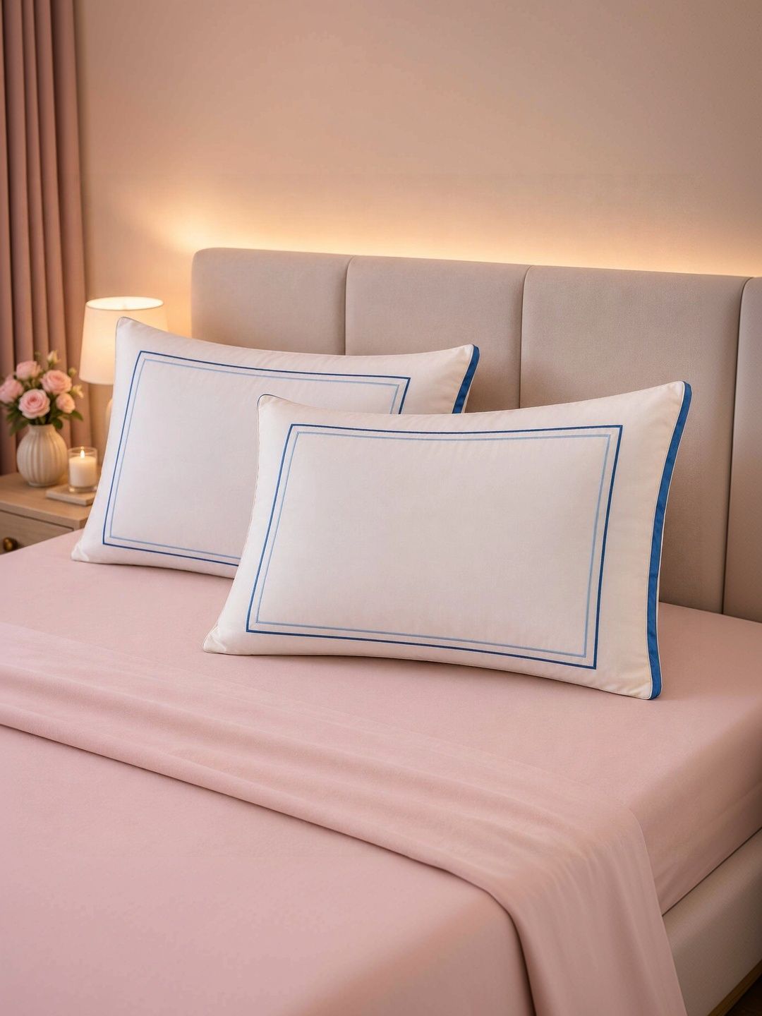 Orchid Pillows White Cotton Breathable Sleep Pillow-image-13