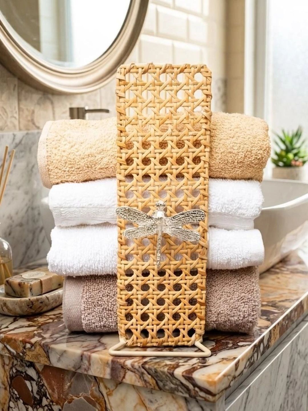 PRET HOMES Brown Textured Stainless Steel Towel Holder-picture-11