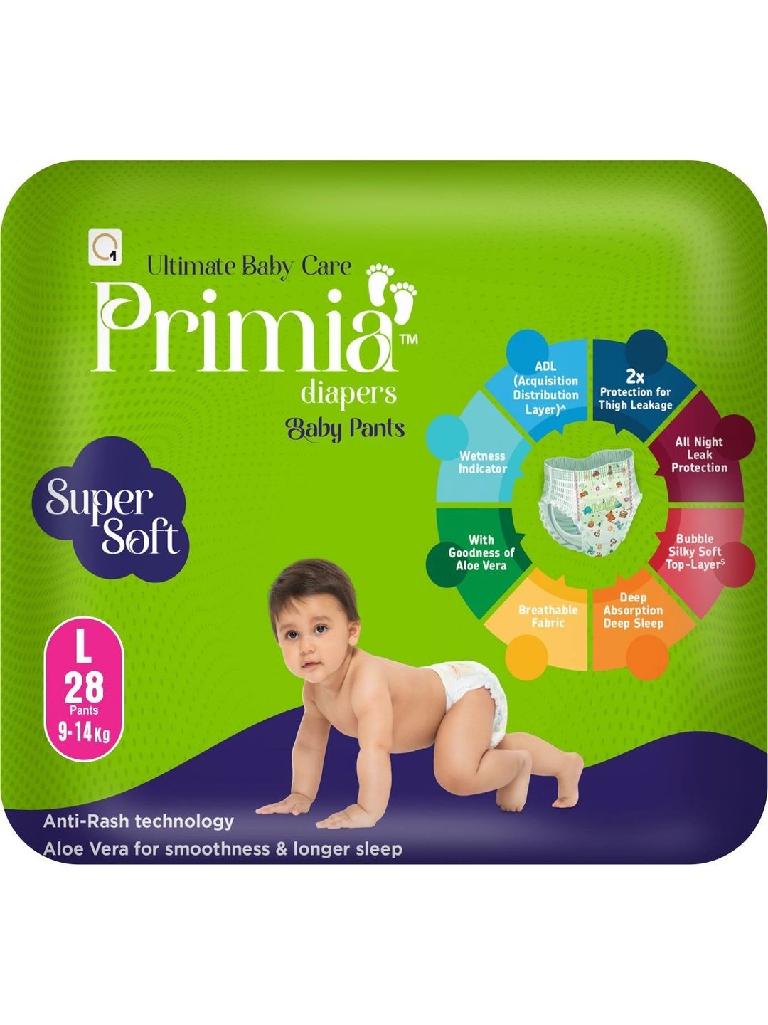 Primia Diaper Baby Pants With Aloe Vera - L - 28Pcs-picture-37