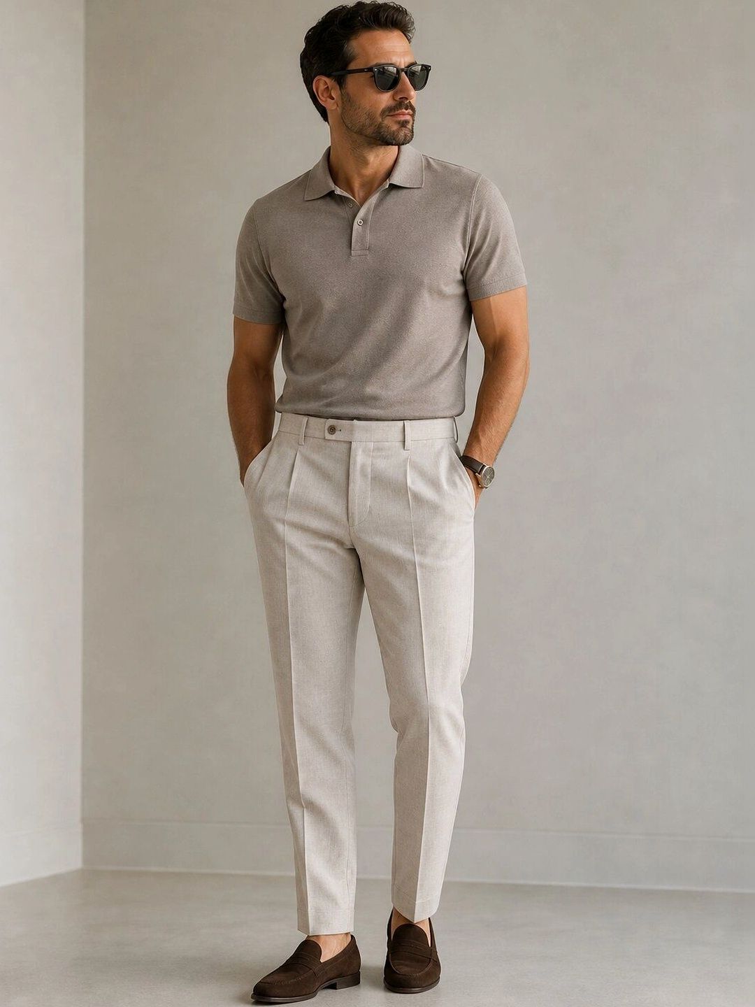 DENRO Men Pleated Trousers-picture-33