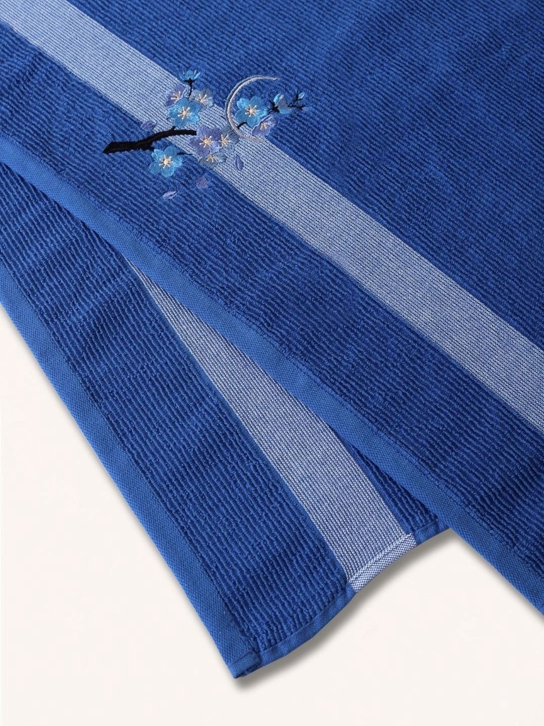 RANGOLI Blue 3 Piece Cotton 400 GSM Towel Set-picture-32