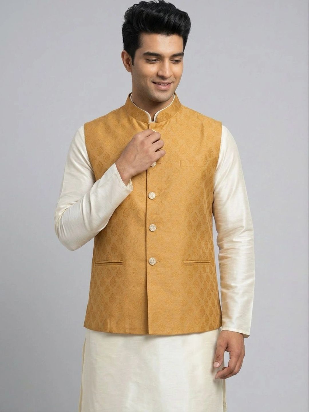 Sanman Ethnix by Raymond Men Open Front Jacket-picture-11
