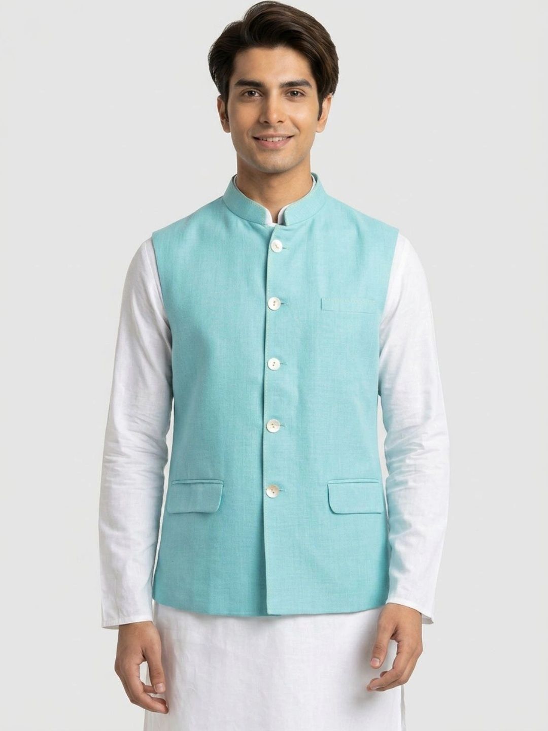 Sanman Ethnix by Raymond Men Open Front Jacket