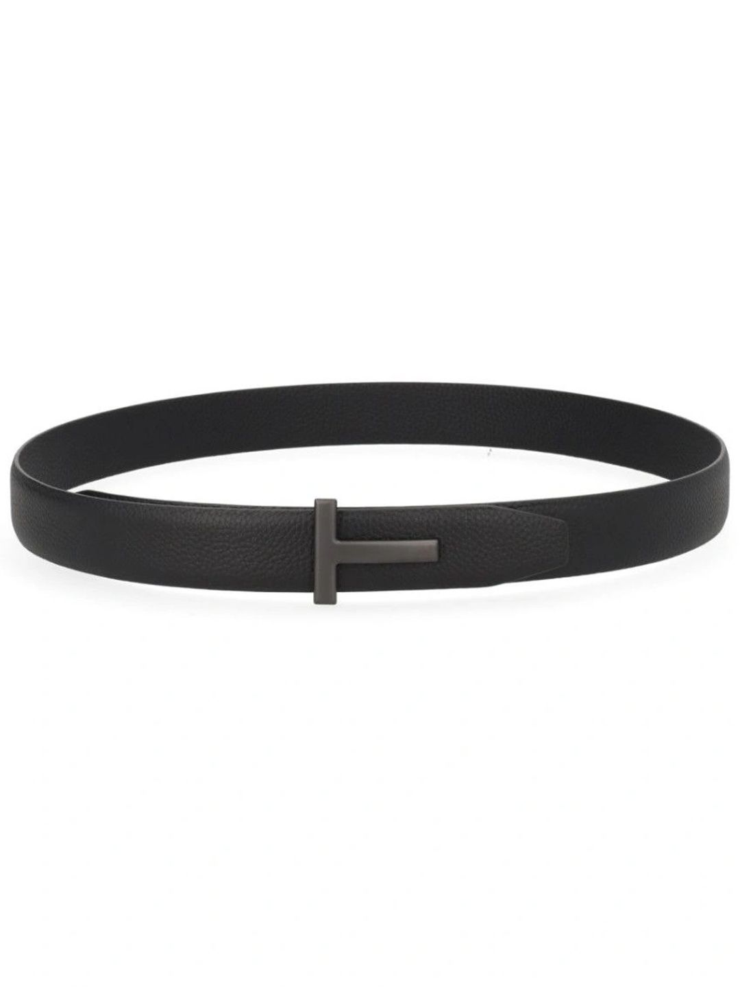 Black T Buckle Solid Belt-image-11