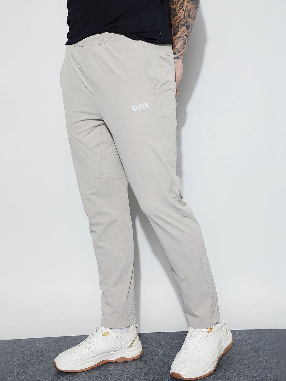 Kappa Men Regular Fit Brand Logo Training Track Pants-picture-17