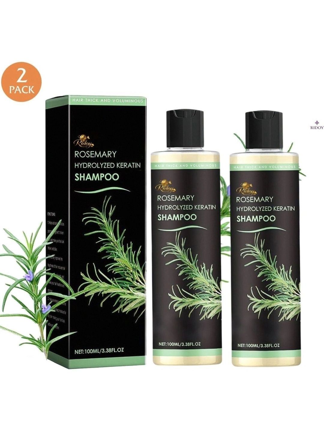 lorshel Set Of 2 Rosemary Hydrolyzed Keratin Shampoo - 100 ml Each-picture-31
