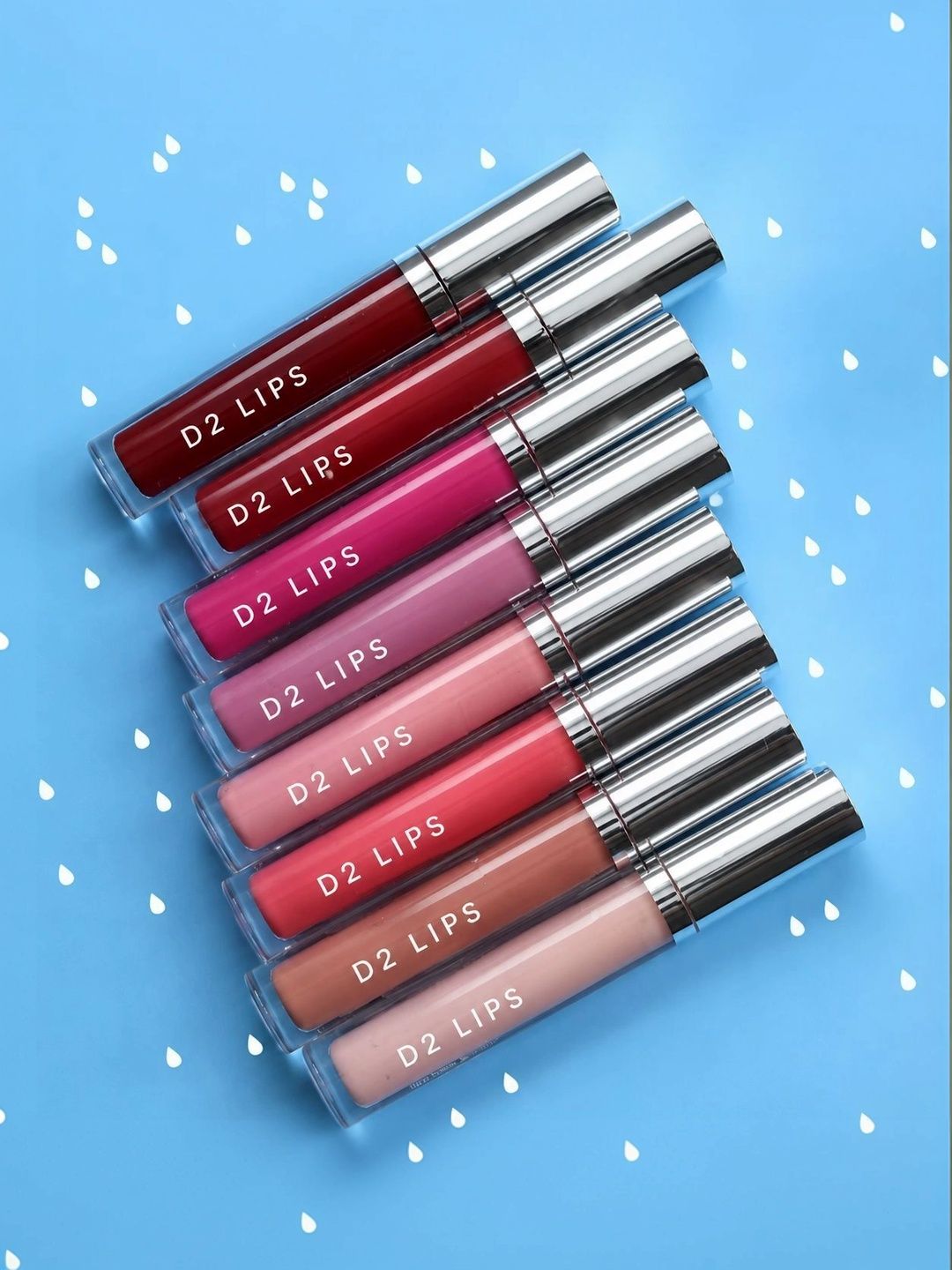 D2 LIPS Set Of 8 Long Lasting Matte Liquid Lipstick - Berry Bliss-15ml-image-25