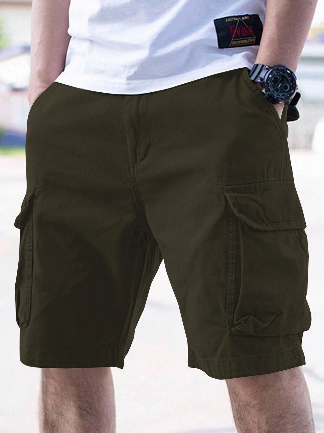 HERE&NOW Men Cargo Shorts-picture-42