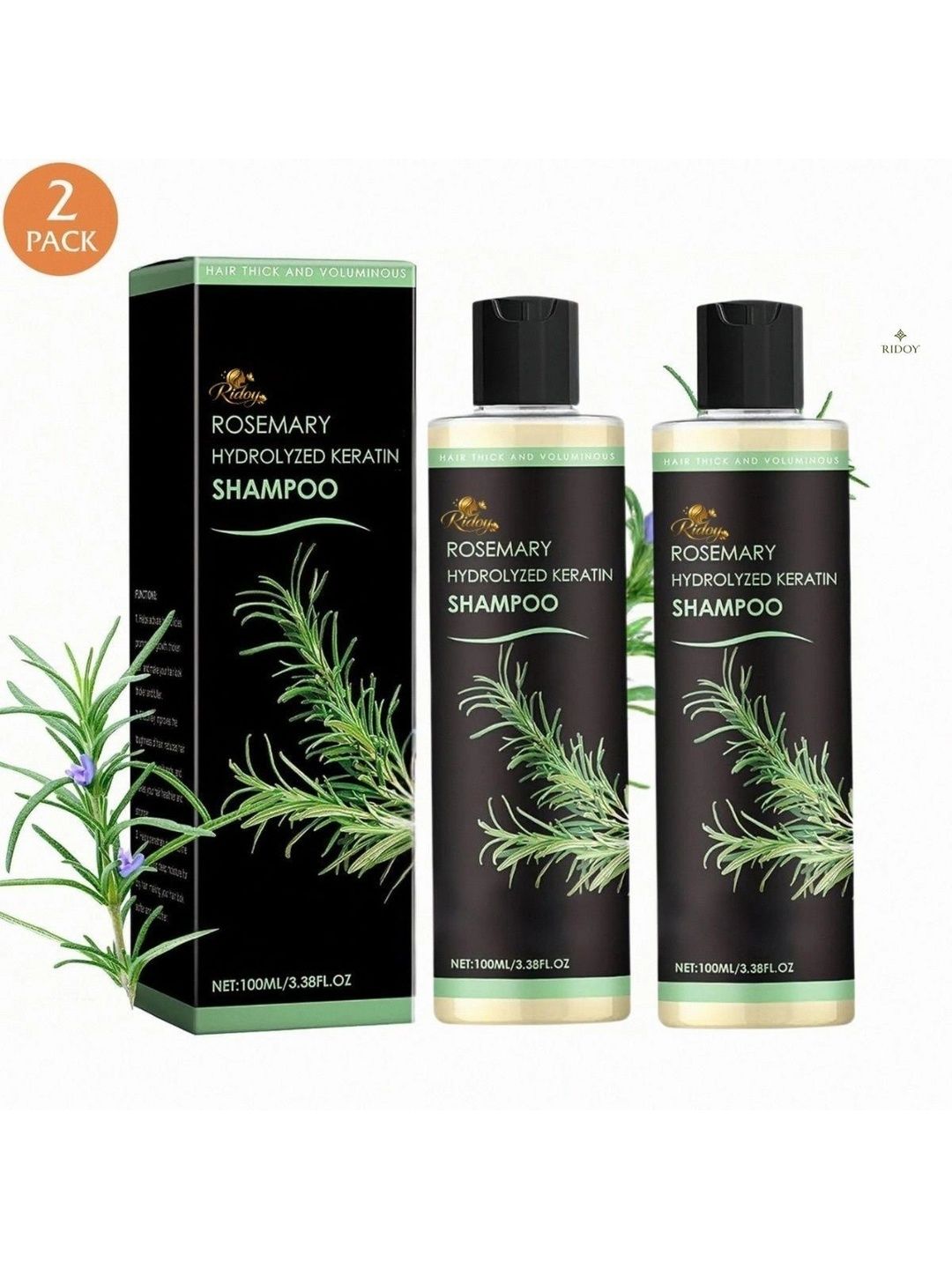 lorshel Set Of 2 Rosemary Hydrolyzed Keratin Shampoo - 100 ml Each-picture-54