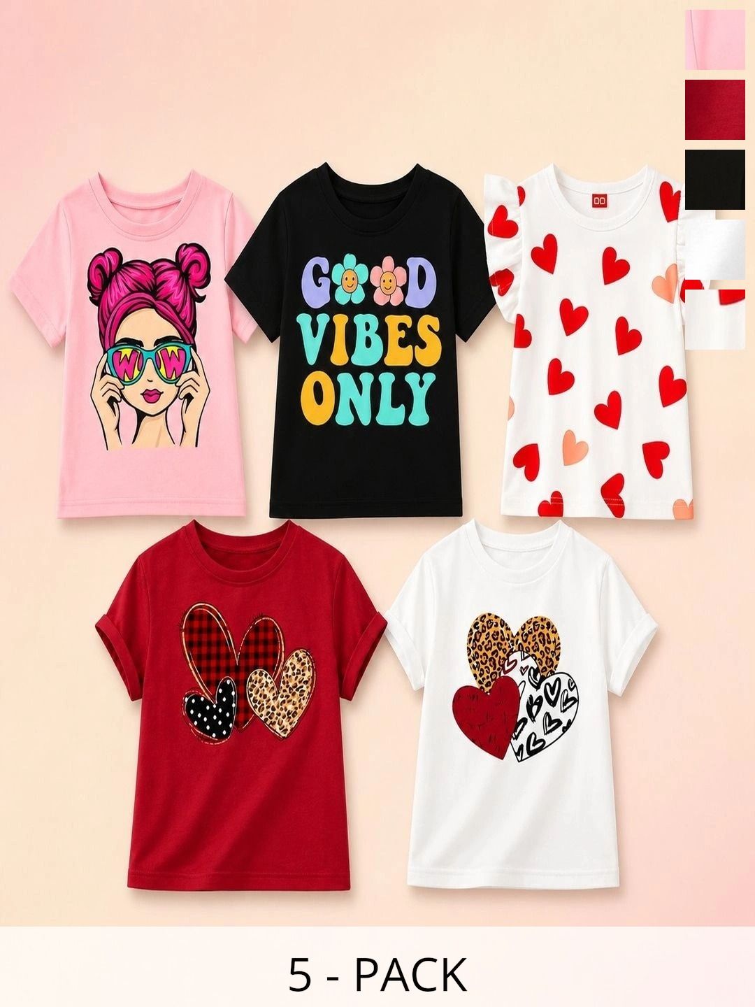 Luke & Lilly Girls 5 Printed T-shirt-picture-29