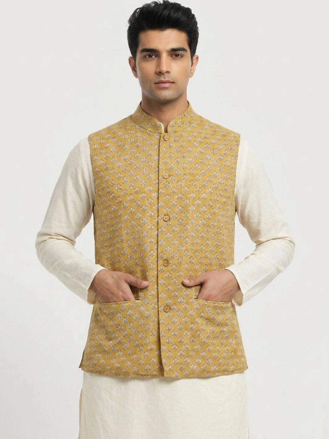 Sanman Ethnix by Raymond Men Open Front Jacket