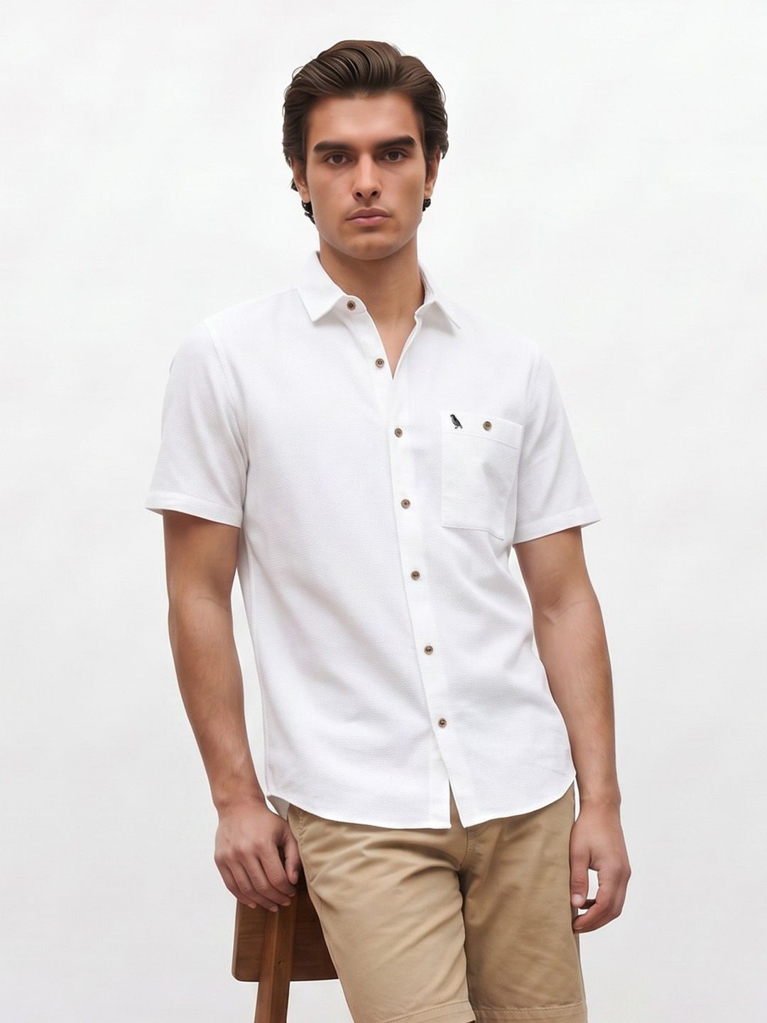 Mr Bowerbird Textured Pure Cotton Casual Shirt-picture-42
