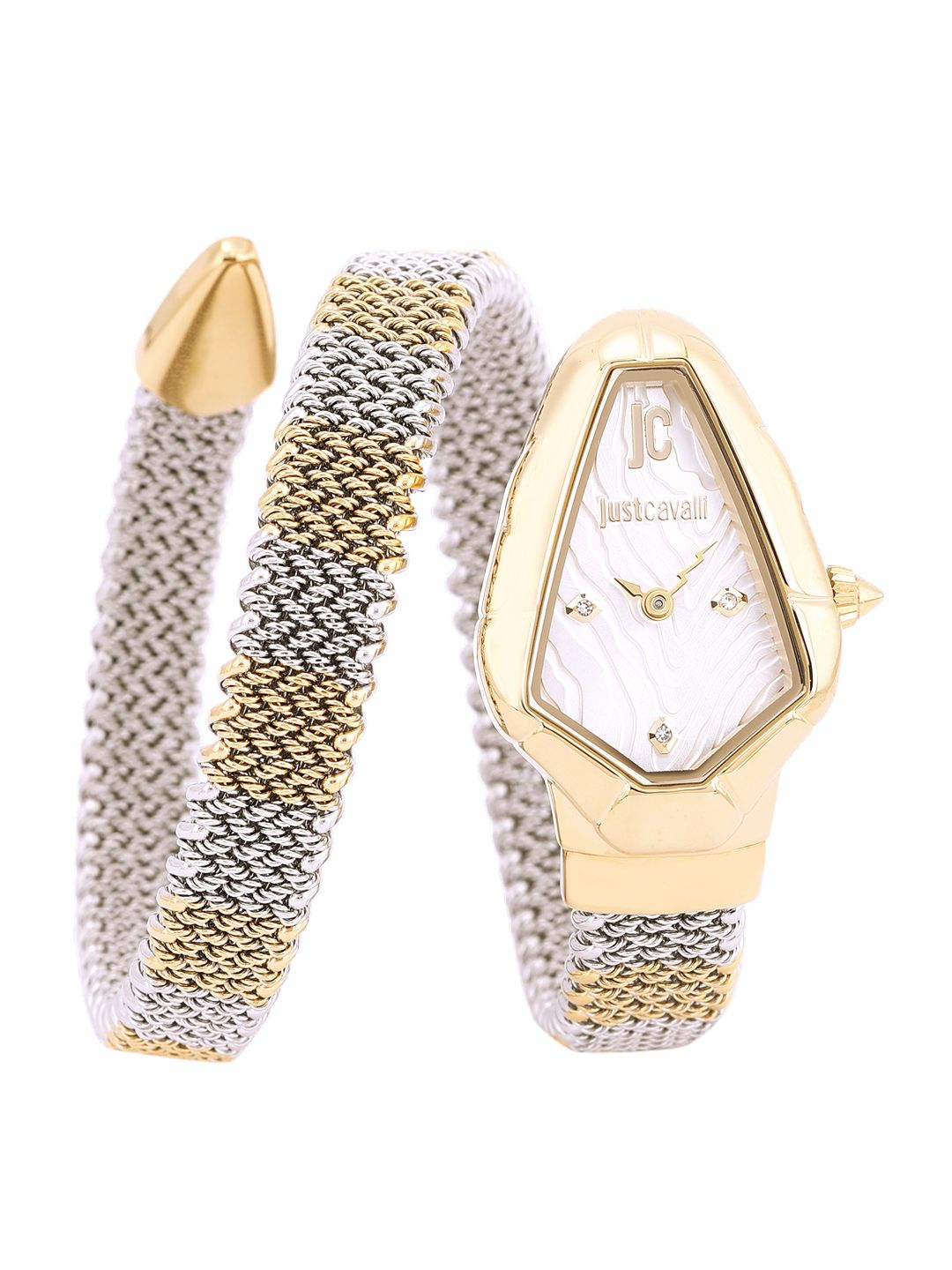 Just Cavalli Women Signature Snake Textured Wrap Around Analogue Watch JC1L426M0055-picture-23