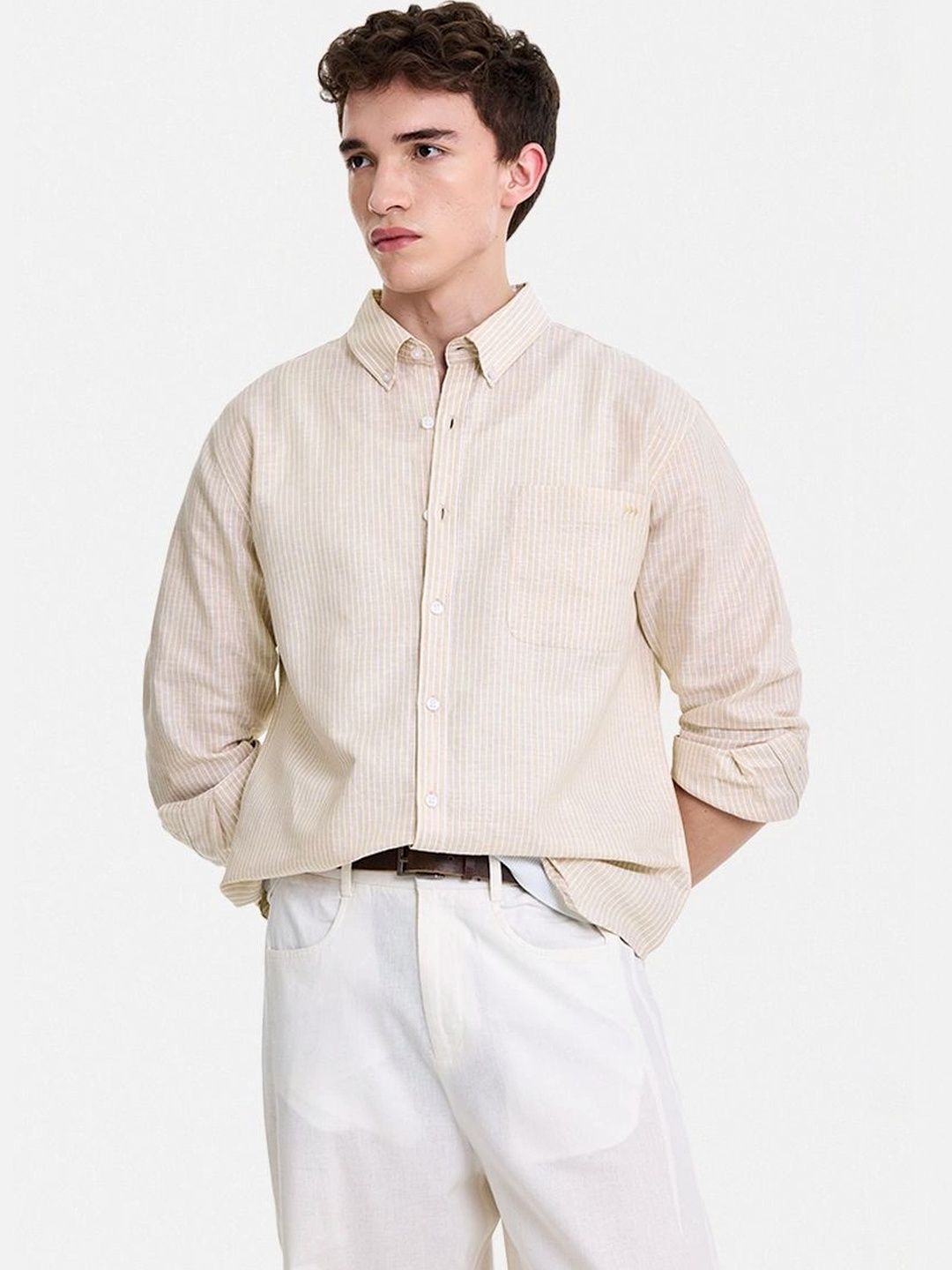 Snitch Men Striped Casual Shirt