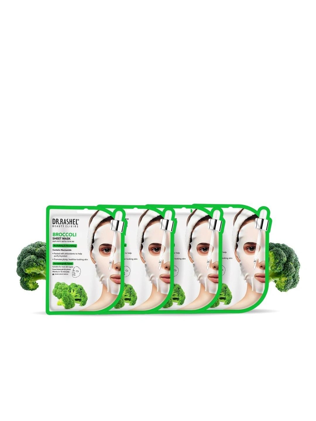 DR.RASHEL Set Of 4 Broccoli Sheet Mask 20 g Each-image-42