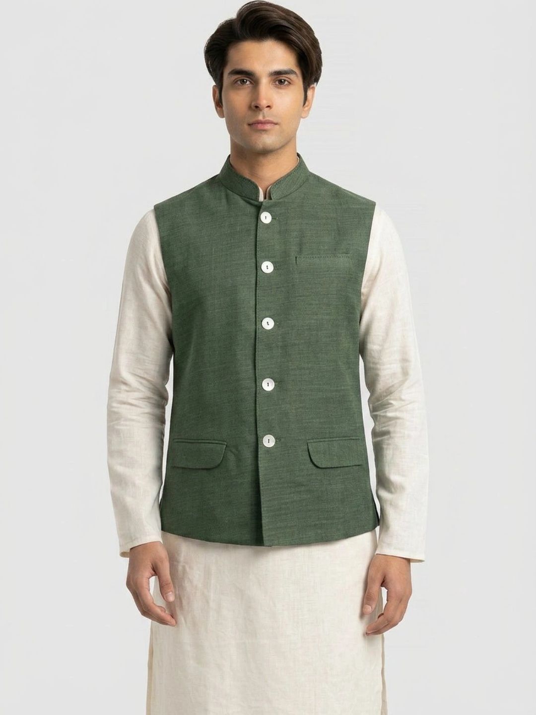 Sanman Ethnix by Raymond Men Open Front Jacket