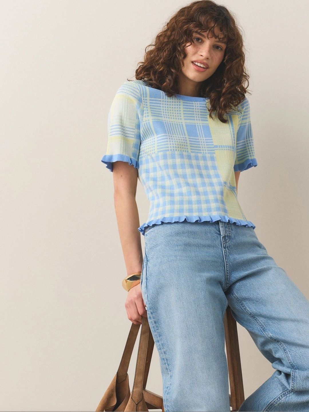 NEXT Checked Ruffles Top-picture-57