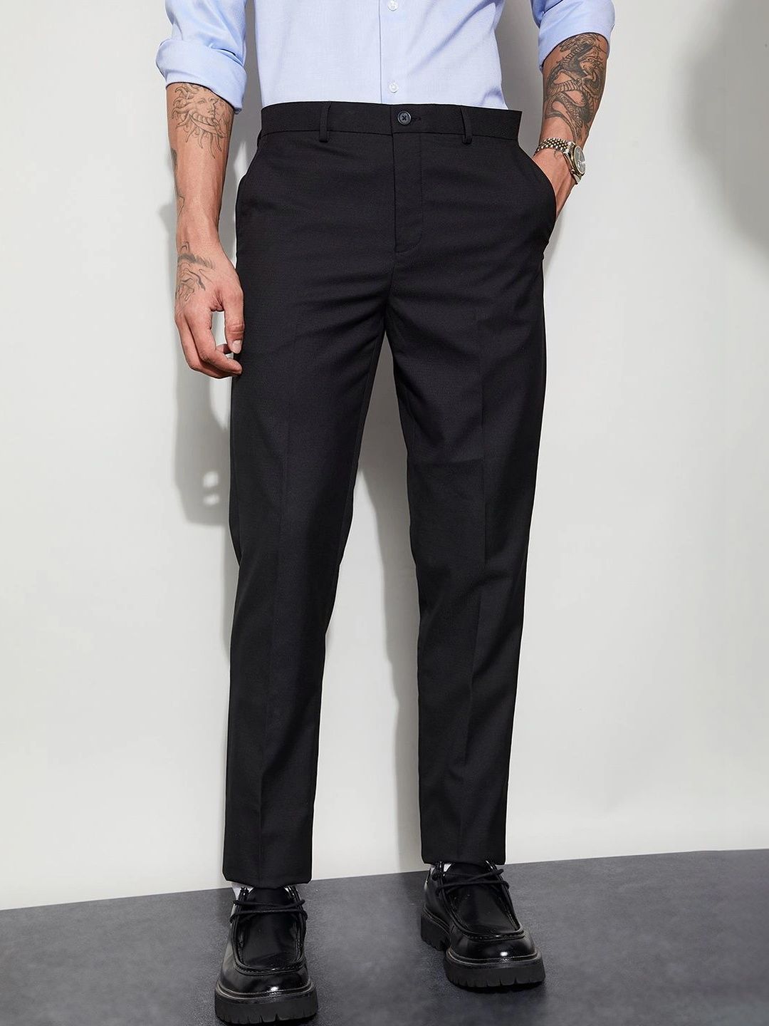 CODE by Lifestyle Men Slim Fit Easy Wash Trousers-picture-22