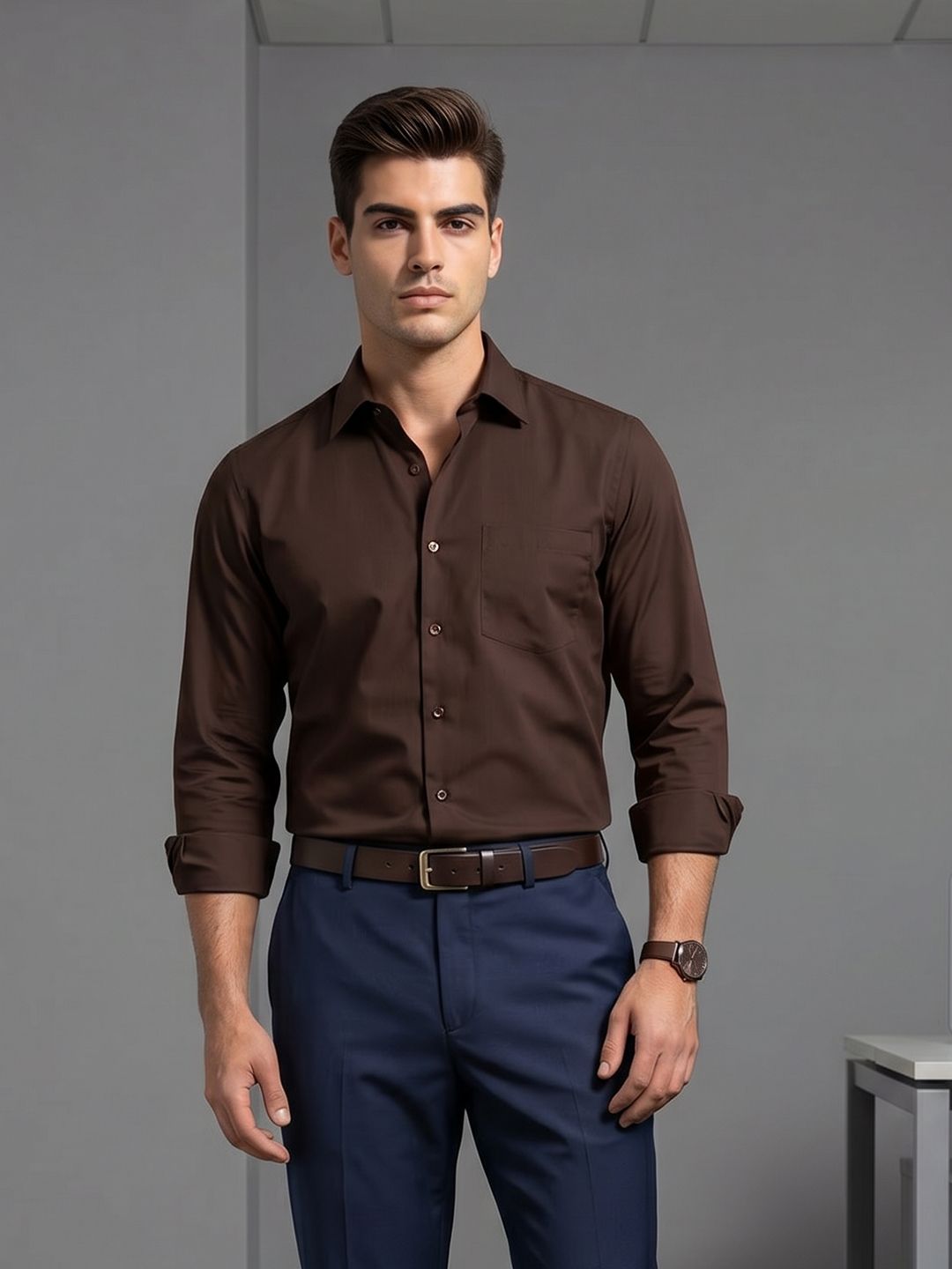 INVICTUS Slim Fit Pure Cotton Formal Shirt-picture-11