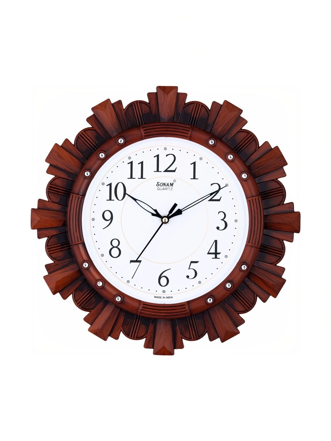 SONAM Maroon Textured Quirky Wall Clock-image-25