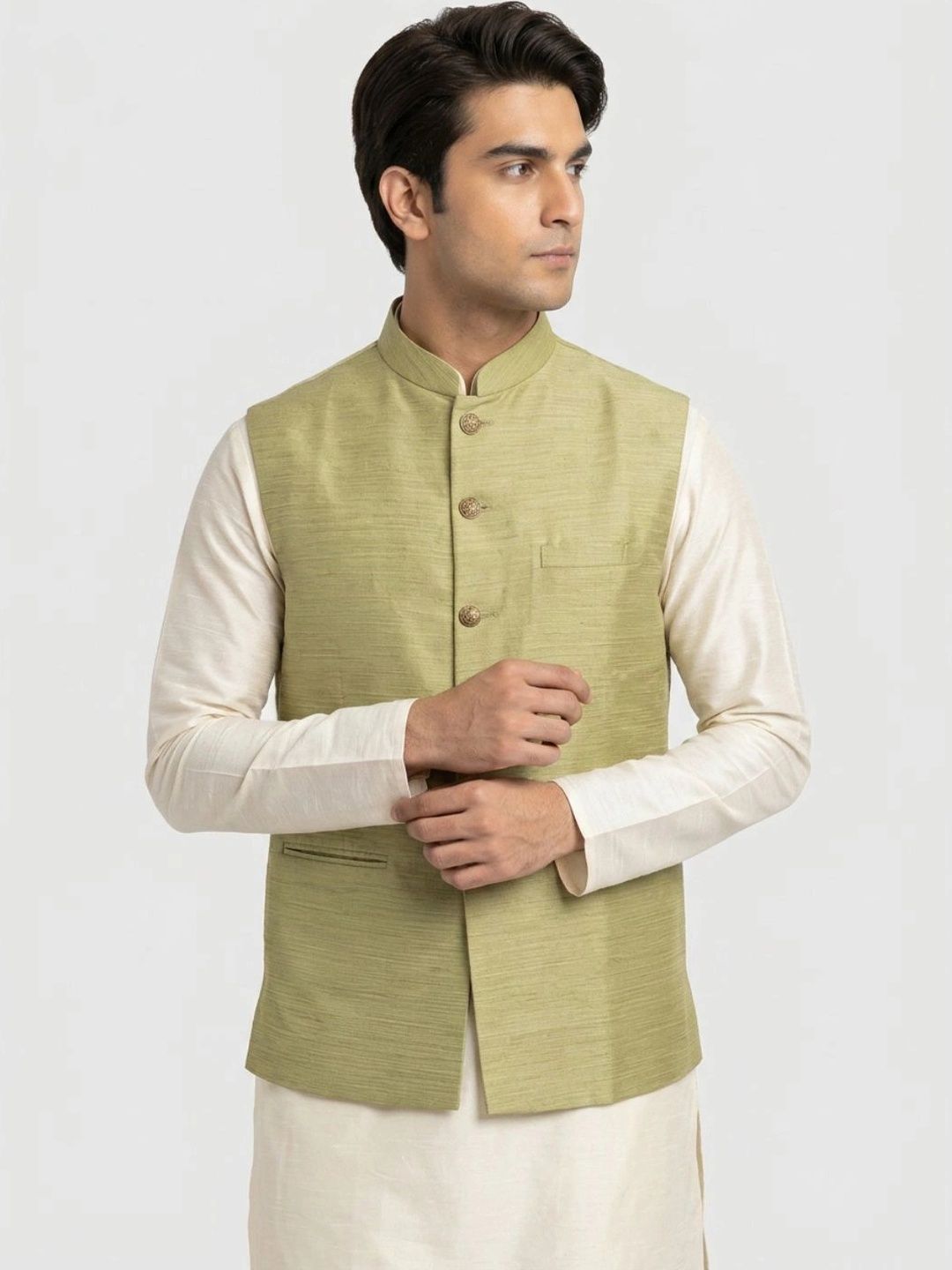 Sanman Ethnix by Raymond Men Open Front Jacket