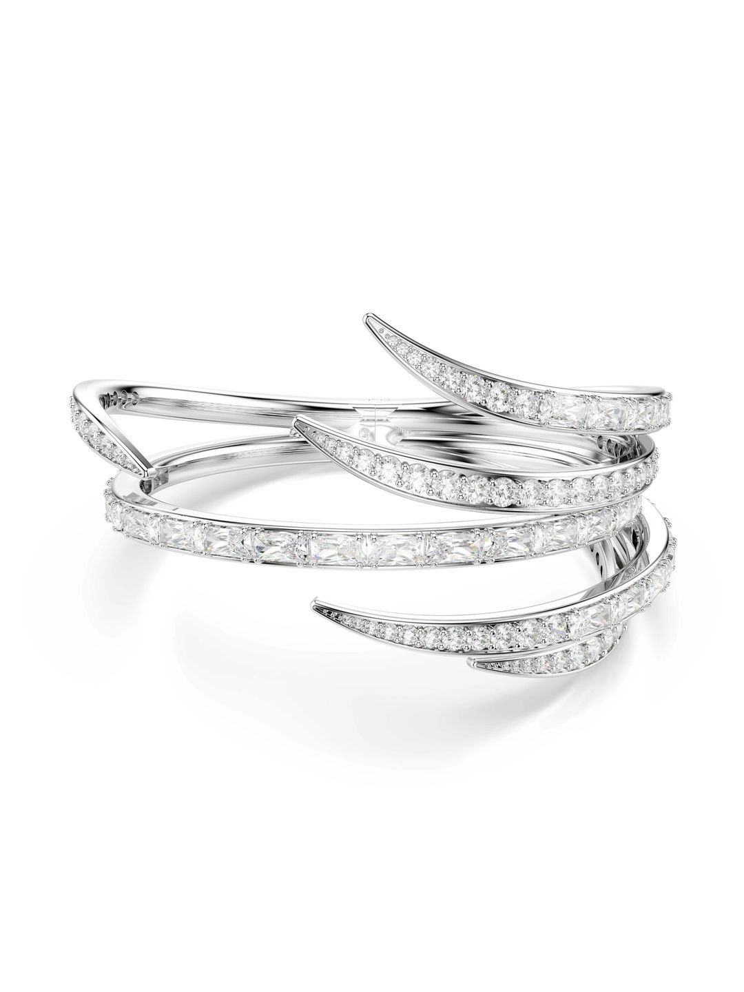 SWAROVSKI Women Crystals Rhodium-Plated Wraparound Bracelet-picture-27
