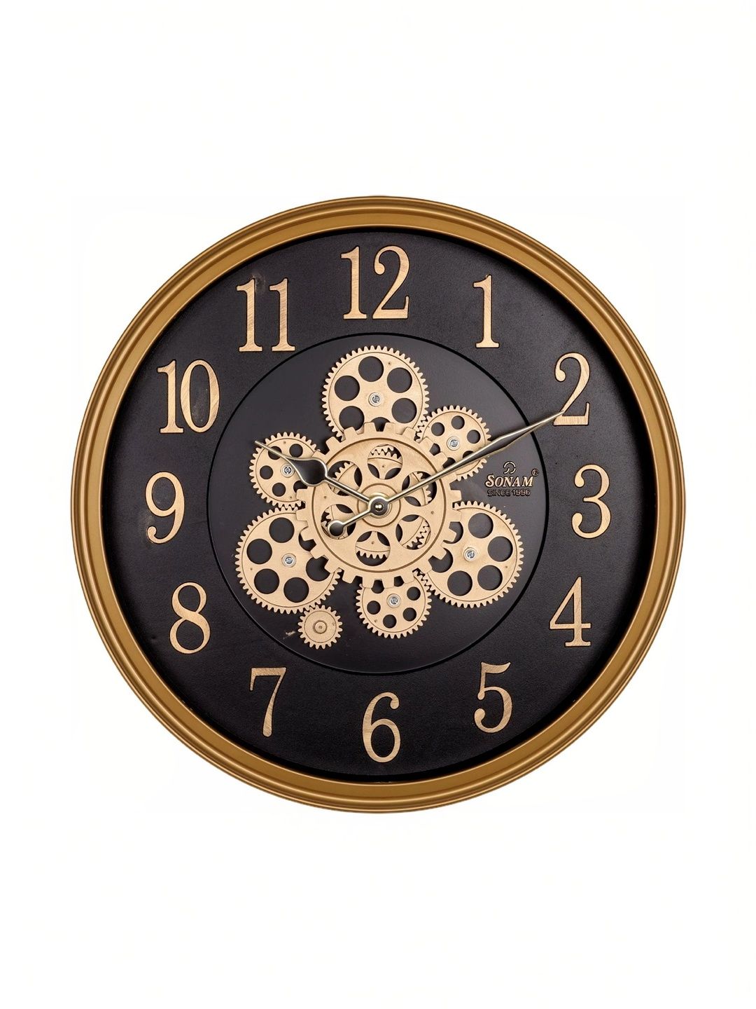 SONAM Red Textured Contemporary Wall Clock-image-48