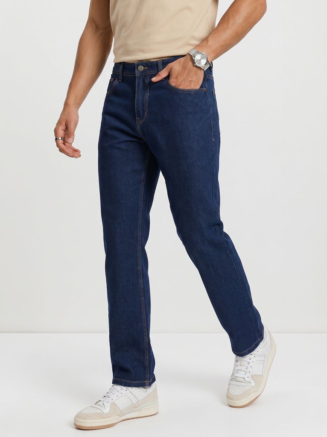 The Roadster Life Co. Men Straight Fit Light Fade Stretchable Jeans-picture-23