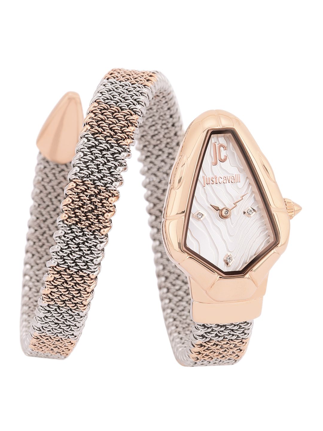 Just Cavalli Women Signature SnakeTextured Wrap Around Analogue Watch JC1L426M0065-image-18