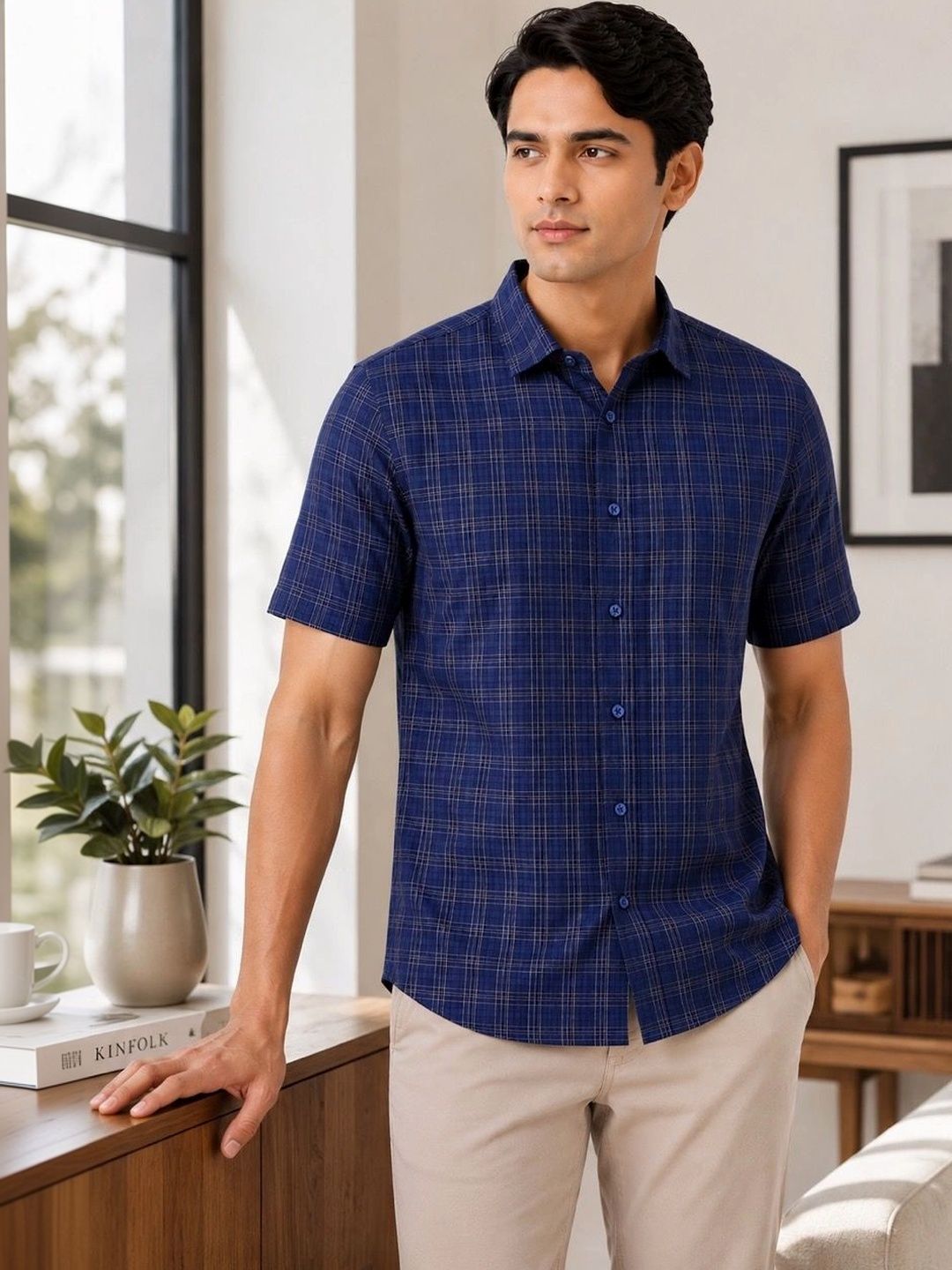 MARK & ALBERT Men Checked Casual Shirt-picture-14