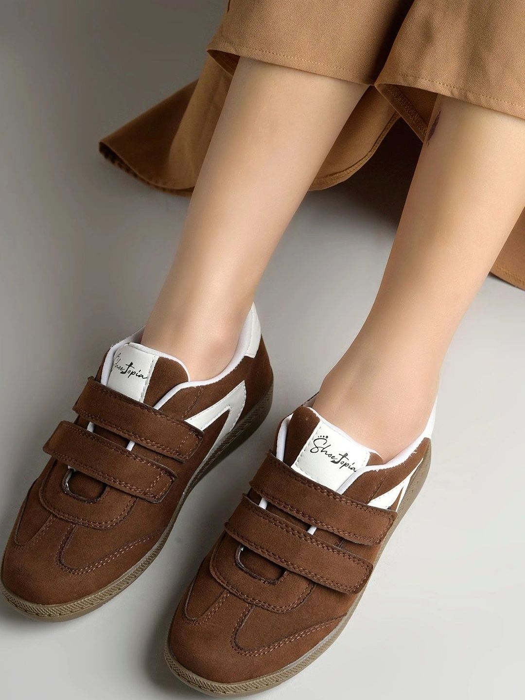 Shoetopia Women Colourblocked Suede Sneakers-picture-22