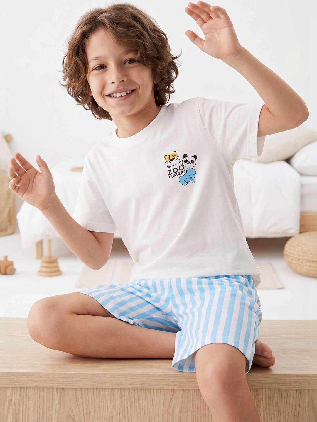 Trendyol Boys Printed Short Sleeves Nightdress-picture-29