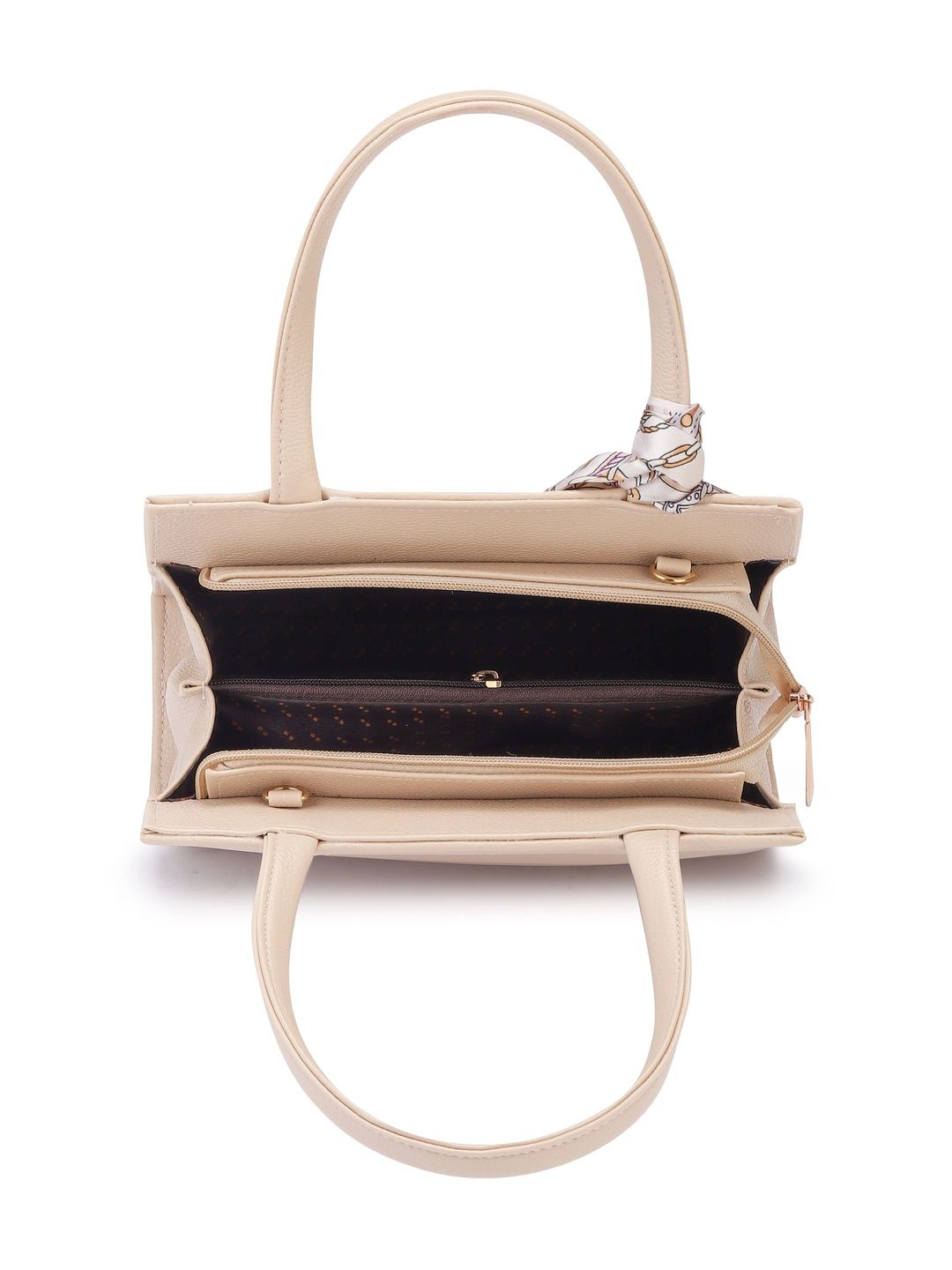 FORTIFY CRAFT Textured PU Structured Handheld Bag with Bow Detail-picture-50