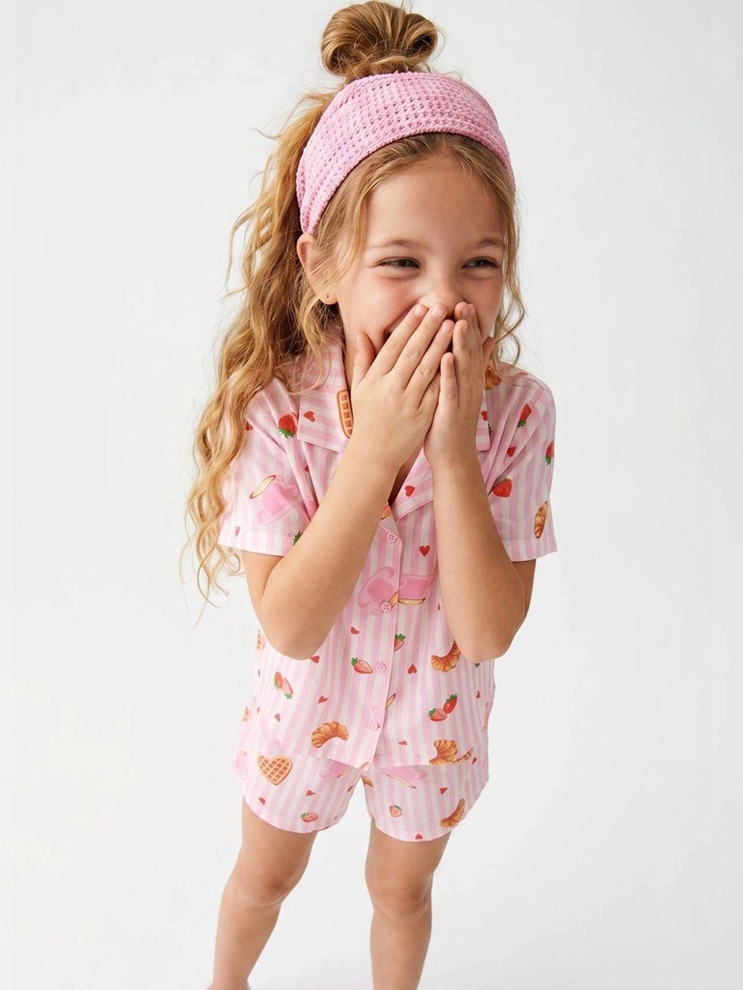 Trendyol Girls Striped Short Sleeves Nightdress-picture-31