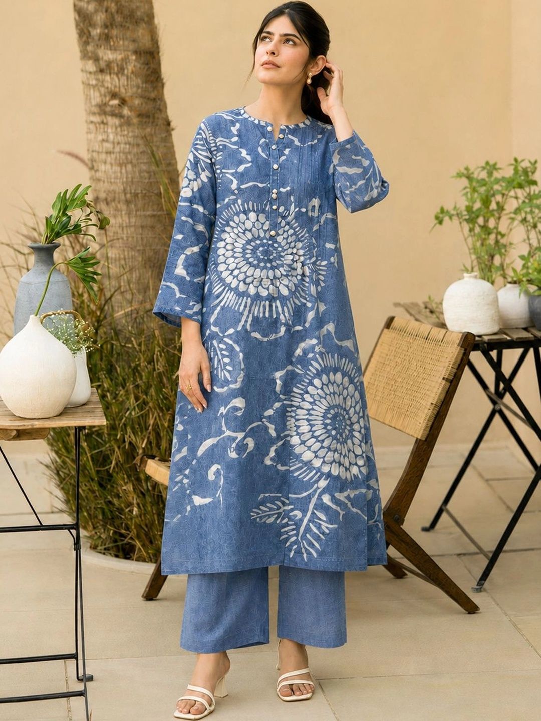 Anouk Rustic Women Ethnic Motifs Printed Regular Kurta with Palazzos-picture-11