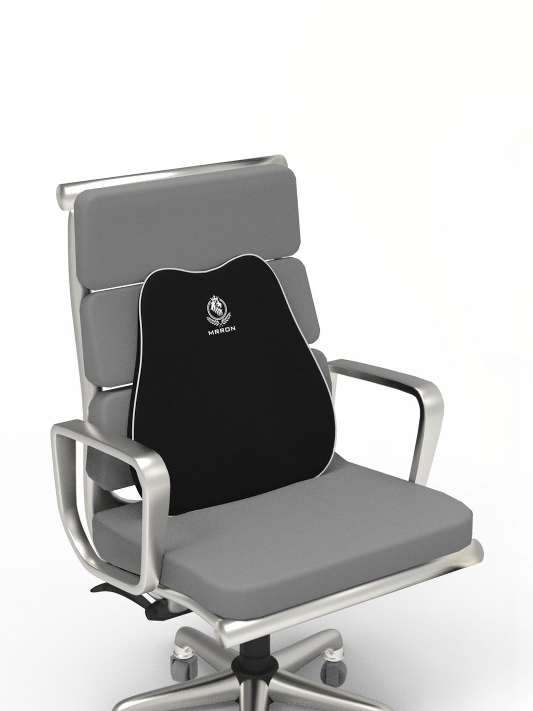 MRRON Black & White Textured Car Seat Pre-Filled Cushion-image-4