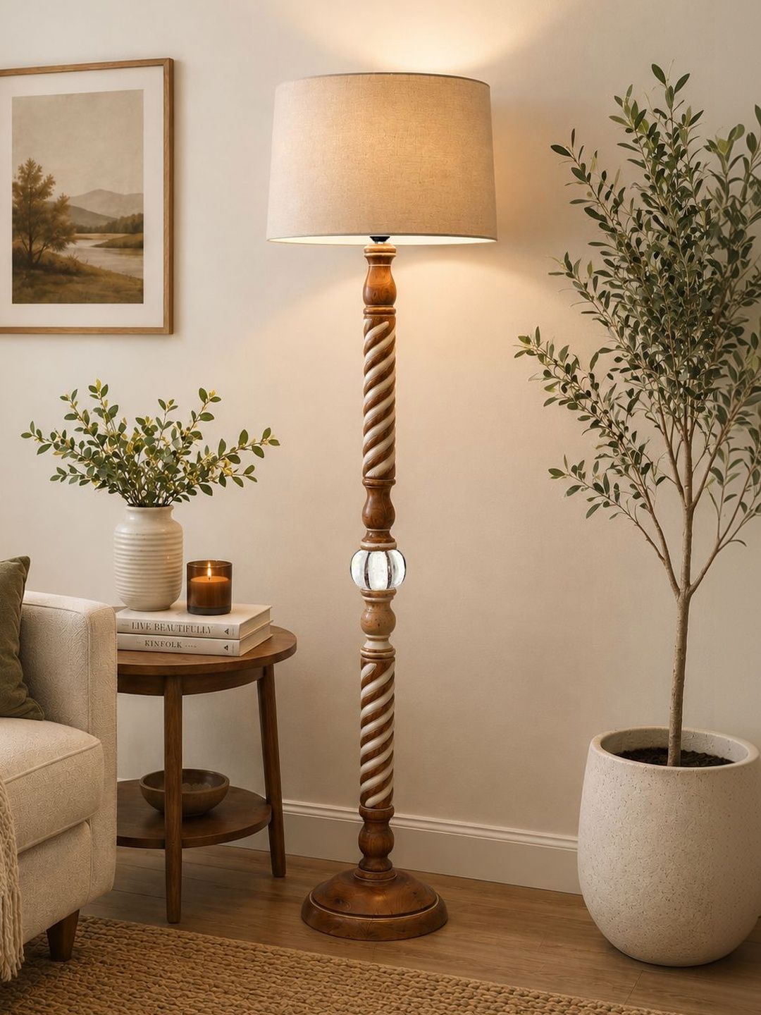 Glowhere Wood Cylinder Floor Lamps-picture-11