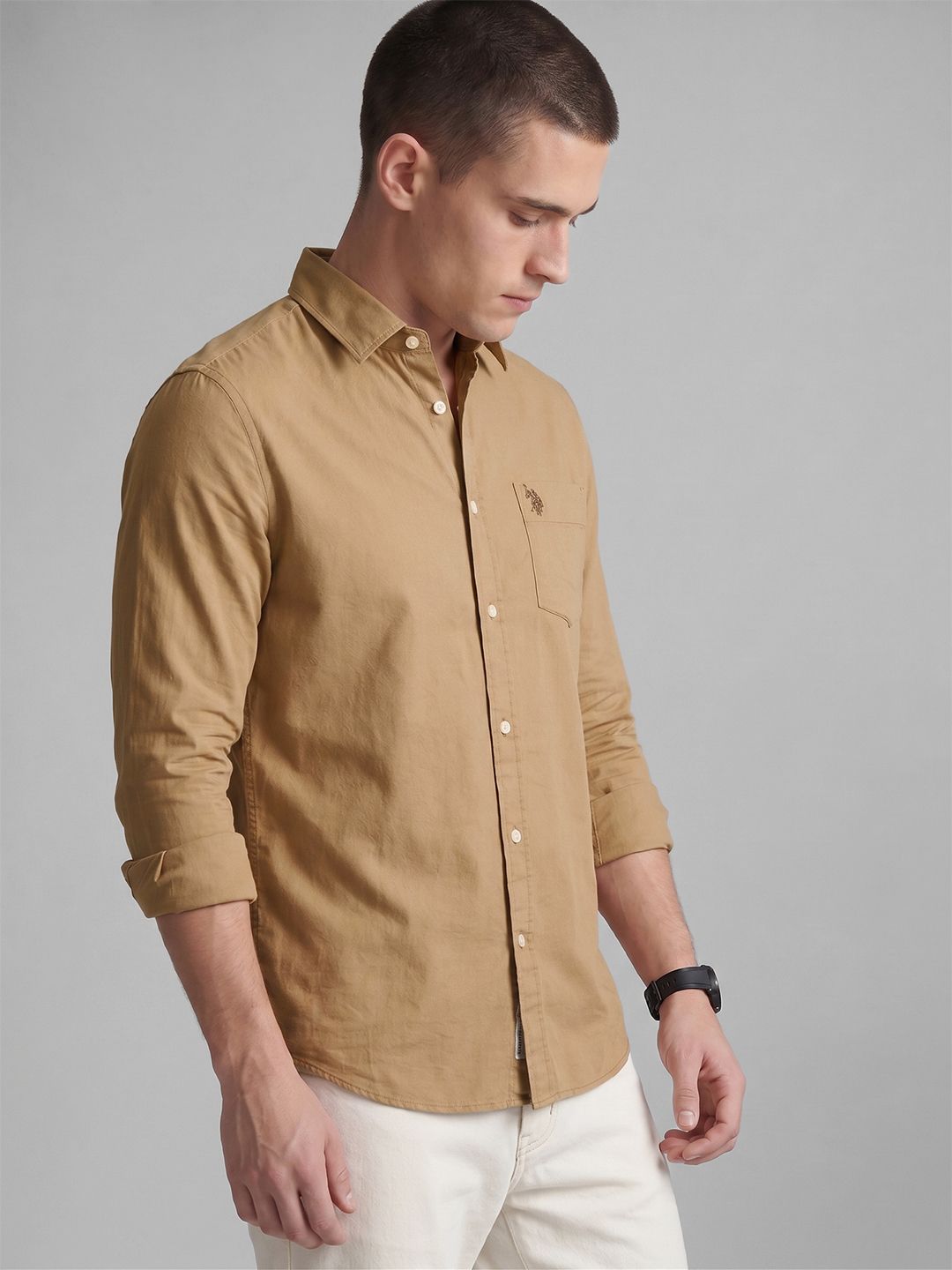 U.S. Polo Assn. Tailored Fit Pure Cotton Casual Shirt-picture-19