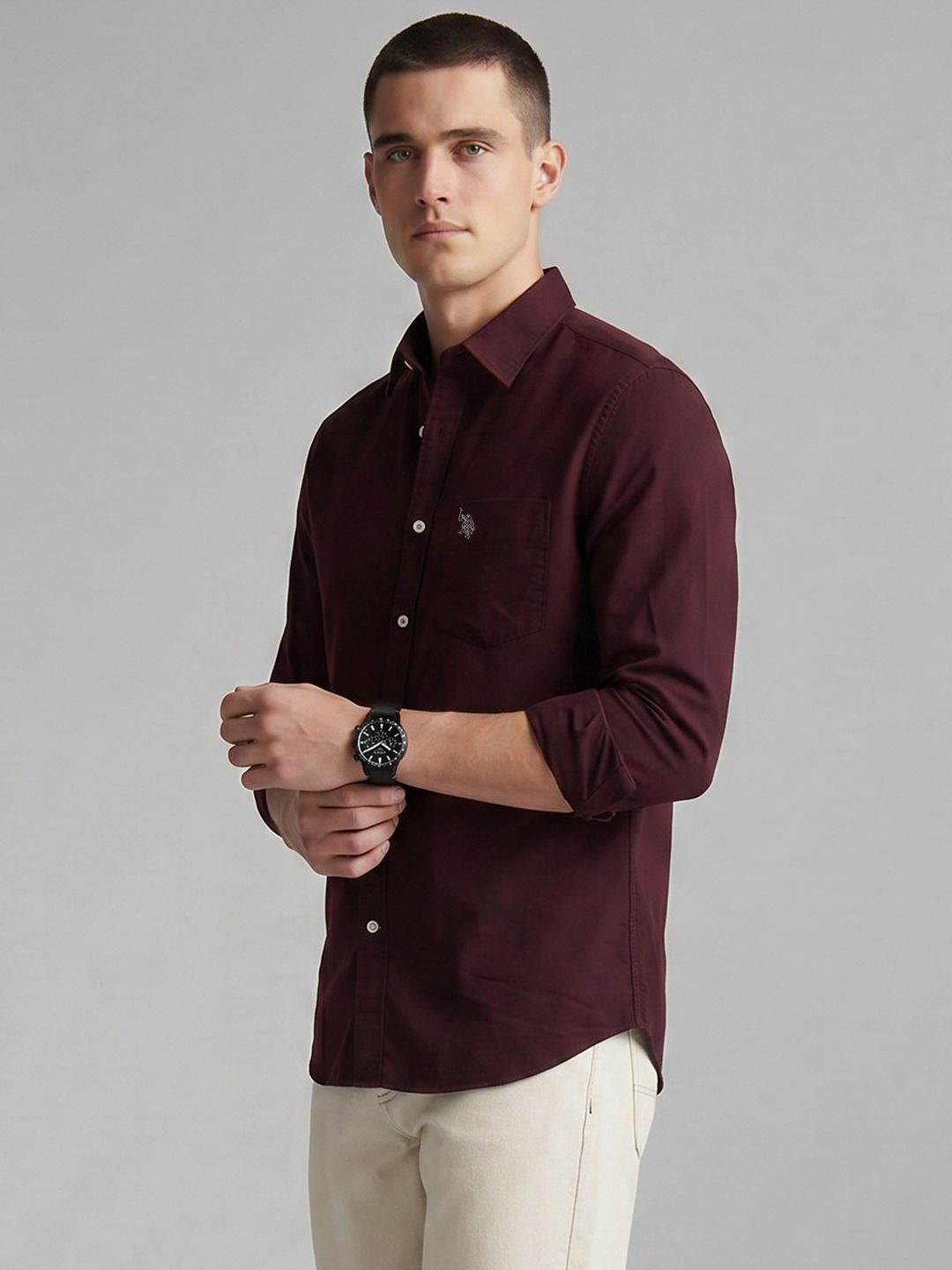 U.S. Polo Assn. Spread Collar Pure Cotton Casual Shirt-picture-43