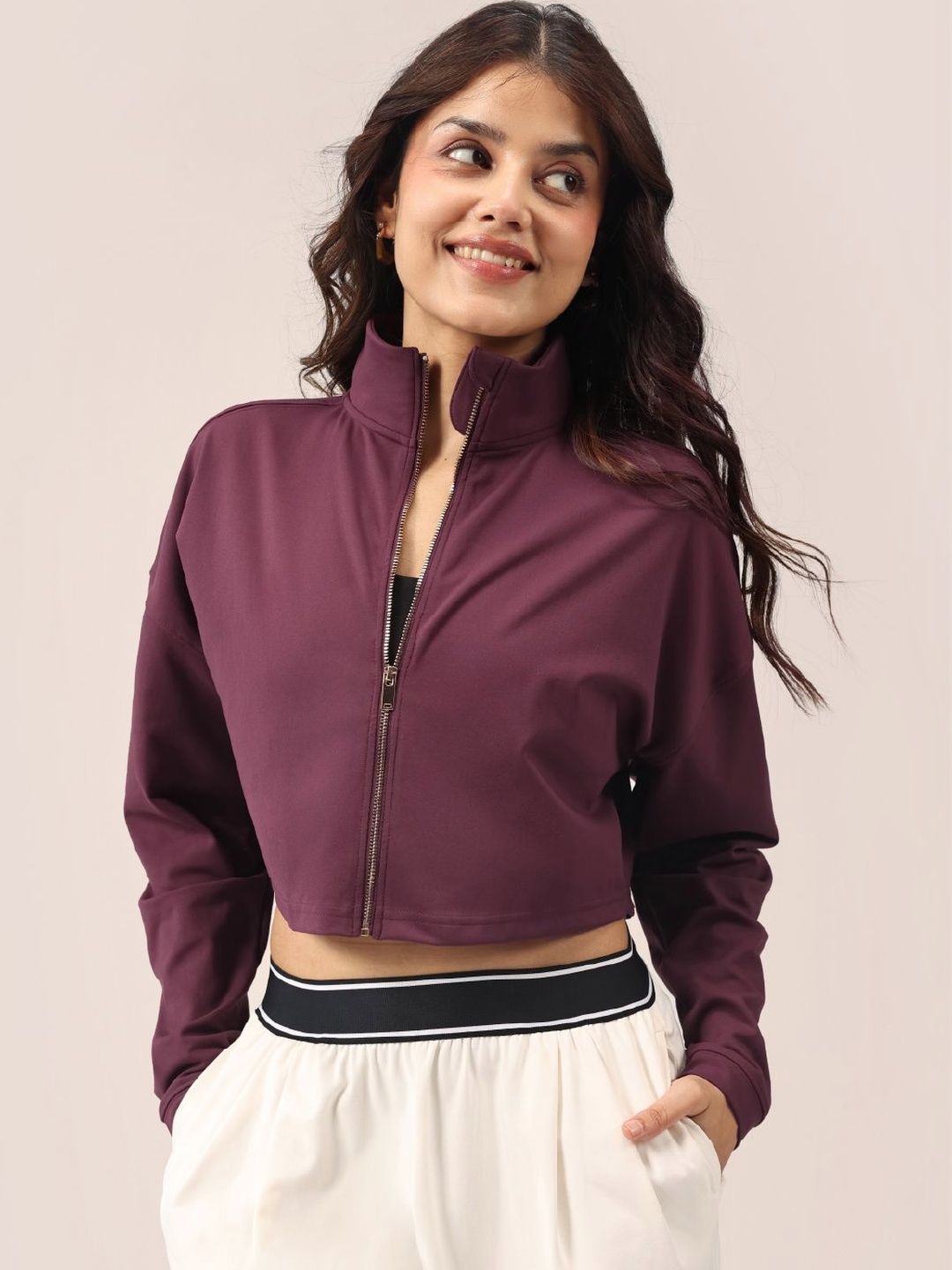 Blissclub Women Boxy Fit Zipper Ultimate Crop Jacket-picture-30
