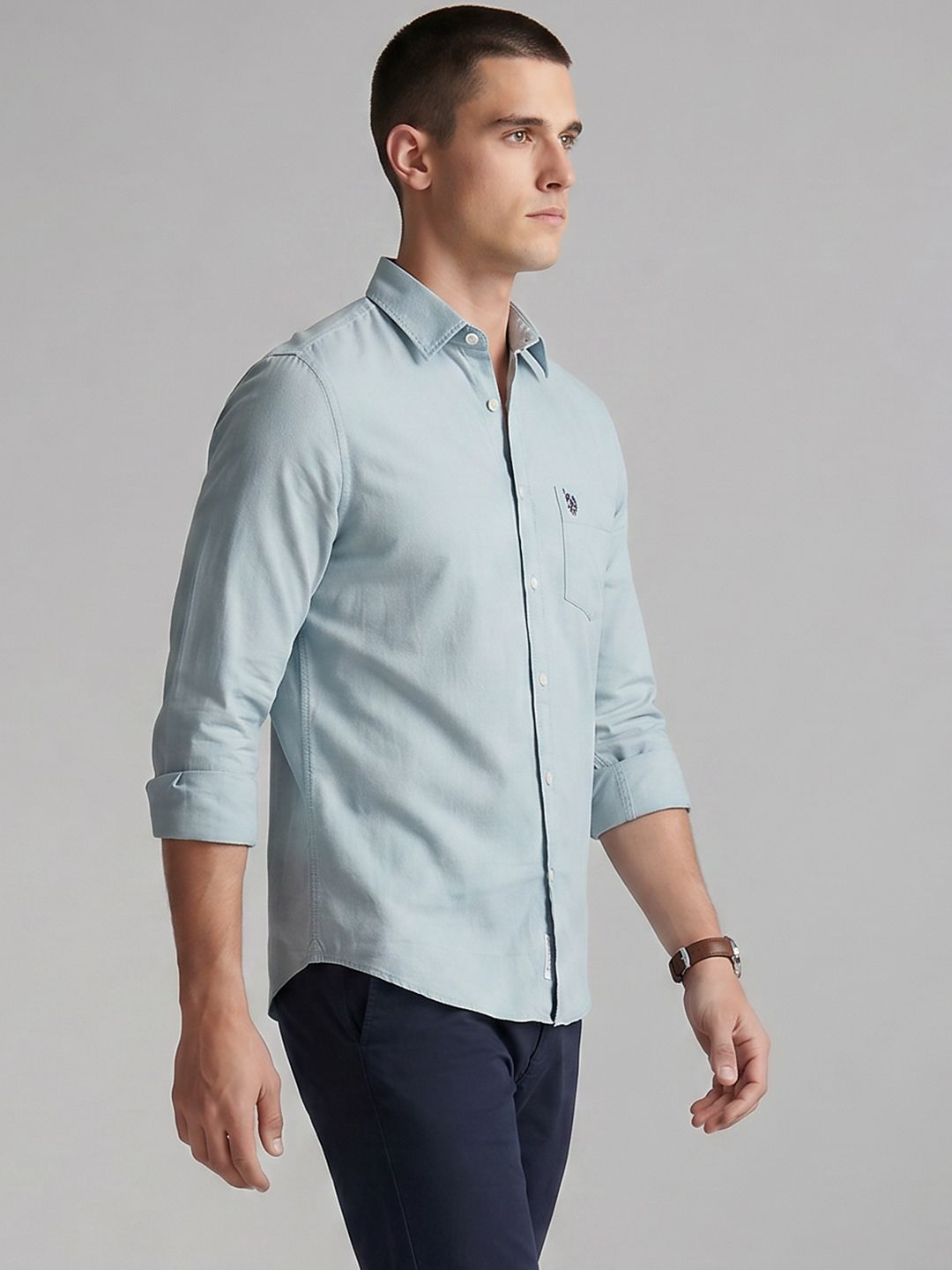 U.S. Polo Assn. Tailored Fit Pure Cotton Casual Shirt-picture-33